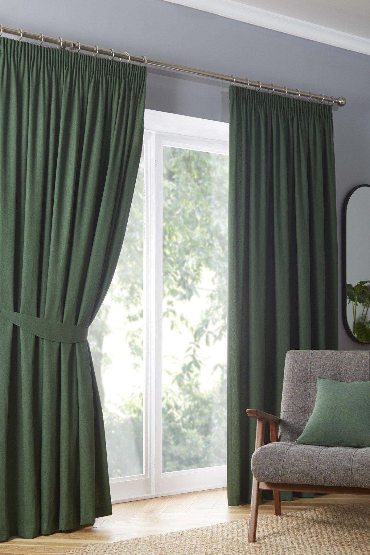 'Dijon' Thermal and Blackout Fully Lined Pencil Pleat Curtains